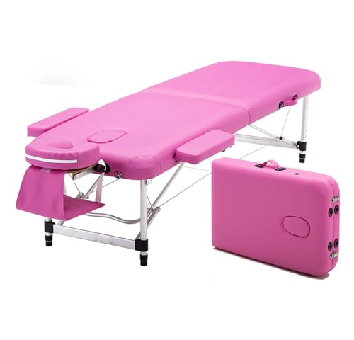 uqlpxz Tragbare Aluminium Massageliege Bett mit Armlehne und verstellbarer Höhe Professionelle Spa Massageliege von uqlpxz