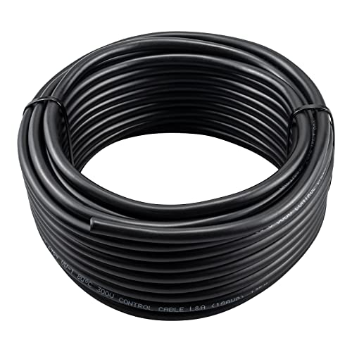 URCIANOW Kabel 2 Adrig 18 AWG 2x0,8mm² Draht Rot Schwarz 18 AWG Kabel 2 Adrig mit PVC-Mantel Elektrische Außenseite Geeignet für kleine Haushaltsgeräte von urcianow