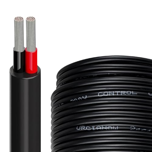 URCIANOW 15,24 Meter Kabel 2 Adrig 2x0.5mm²der Stärke 20AWG 2 Adrig UL2464 Elektrischer Draht PVC-Schnur mit Litze Verzinnter Kupferdraht Geeignet für LED von urcianow