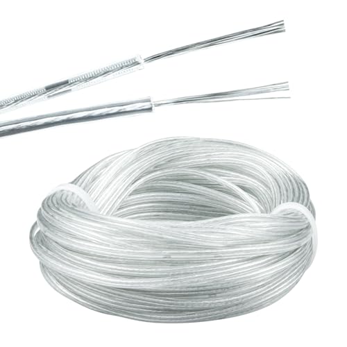 Urcianow 15M Durchsichtiges Kabel 2 Adrig 2x0.08 mm² 2-Adrig Transparente Parallele Kabel 28AWG PVC Transparent Elektrokabel for Household Appliances with Low Power Consumption Urcianow 15M Durchsichtiges Kabel 2 Adrig 2x0.08 mm² 2-Adrig Transparente Parallele Kabel 28AWG PVC Transparent Elektrokabel for Household Appliances with Low Power Consumption von urcianow