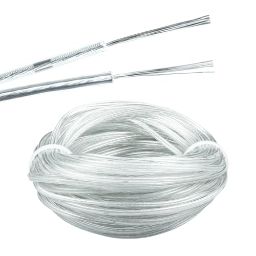 Urcianow 20M Durchsichtiges Kabel 2 Adrig 2x0.08 mm² 2-Adrig Transparente Parallele Kabel 28AWG PVC Transparent Elektrokabel for Household Appliances with Low Power Consumption Urcianow 20M Durchsichtiges Kabel 2 Adrig 2x0.08 mm² 2-Adrig Transparente Parallele Kabel 28AWG PVC Transparent Elektrokabel for Household Appliances with Low Power Consumption von urcianow