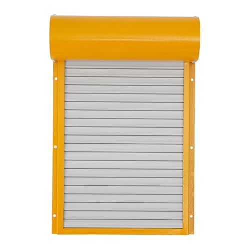 Hühnerklappe Automatisch Solar Batterie Groß Automatische Hühnerklappe Upgrade-Größe - Elektrische hühnertür mit Timer und Lichtsensor (IP65) (Gelb) von ureggvbu