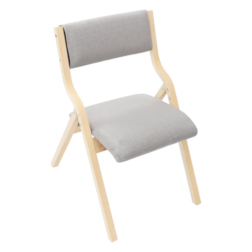 ureggvbu Klappstühle mit gepolsterten Sitzen, Set aus 2 stapelbaren Holz-Esszimmerstühlen mit abnehmbarem Bezug, extra klappbarer Stuhl für Gäste, Küche, Büro, Hochzeit, Party, Picknick von ureggvbu