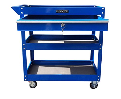 US PRO TOOLS Werkzeug Warenkorb Werkzeug Trolley Workstation Tool Box Cabinet blau mit abschließbaren Kugellager Schublade von US PRO