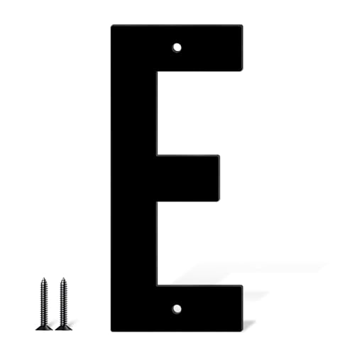 15,2 cm Edelstahl Metall Hausnummern Türnummern und Buchstaben Schwarz Moderne Hausnummern Briefkastennummern und Hausnummern für Außen Adressnummern für Haus Wohnung (E) von useNumber
