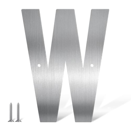 15,2 cm Edelstahl Metall Hausnummern Türnummern und Buchstaben Silber Moderne Hausnummern Briefkastennummern und Hausnummern für Außen Adressnummern für Haus Wohnung (W) von useNumber