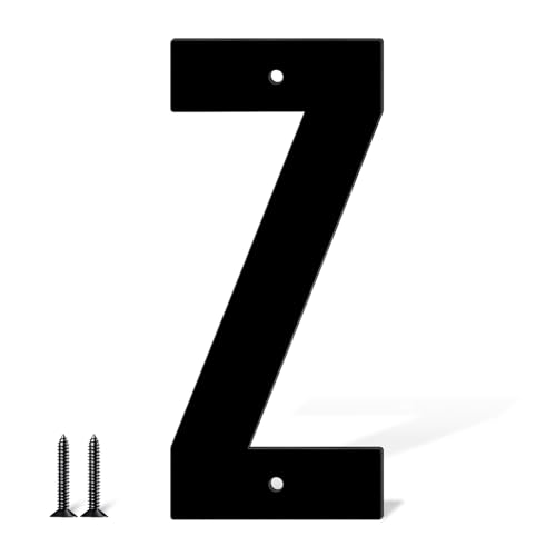30,5 cm Edelstahl-Hausnummern, Türnummern und Buchstaben, schwarze moderne Hausnummern, Briefkastennummern und Hausnummern für draußen, Adressnummern für Haus Wohnung (Z) von useNumber