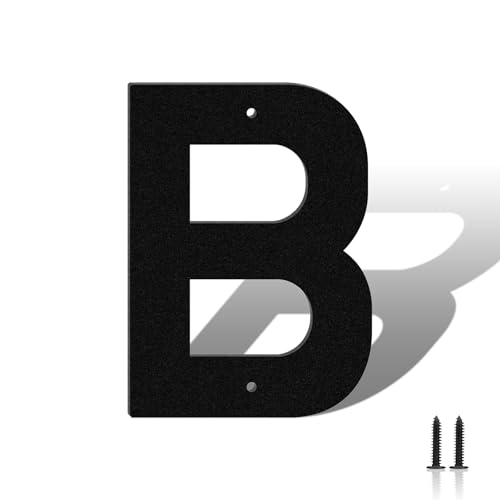 Höhe 25cm Hausnummer,wetterfest pulverbeschichtete Türnummer,Hausnummernschild aus massivem Stahl,schwarz lackierte Hausnummer für Ladenbeschilderung,Briefkasten,Garten,Hotel(B) von useNumber