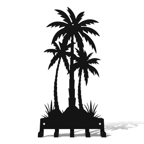 useNumber Black Metal Key Holder for Wall,Coconut Trees Key Hooks Wall Mount Whith 5 Hooks,Tropical Style Key Hanger Wall Decor for Front Door,Hallway,Entryway,Office useNumber Black Metal Key Holder for Wall,Coconut Trees Key Hooks Wall Mount Whith 5 Hooks,Tropical Style Key Hanger Wall Decor for Front Door,Hallway,Entryway,Office von useNumber