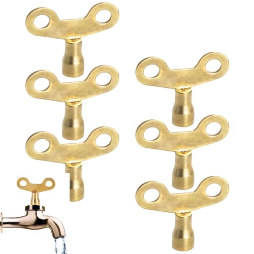 usefulbeauty 6 Stück Wasserhahn Schlüssel Faucet Key - Universal Heizkörperventilschlüssel Wasserhahntasten Water Tap Keys | Für Fabrik Garten Öffentliche Plätze Zuhause von usefulbeauty