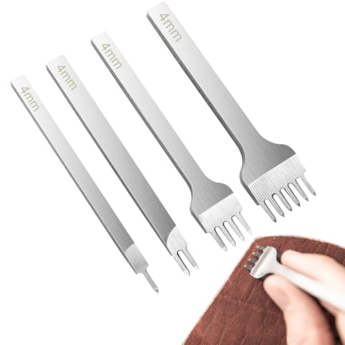 usefulbeauty Ausstechform für Leder, Set mit 4 Zahnstanzern für Lederarbeit | Locher aus Stahl für Handwerker Männer und Frauen usefulbeauty Ausstechform für Leder, Set mit 4 Zahnstanzern für Lederarbeit | Locher aus Stahl für Handwerker Männer und Frauen von usefulbeauty