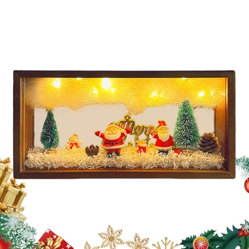 usefulbeauty Beleuchtete Weihnachts-Tischdekoration, Weihnachtsdekoration, Weihnachtsdekoration, Winterszene, Rahmendekoration, Winterszene, flexibel, für Nachtlicht usefulbeauty Beleuchtete Weihnachts-Tischdekoration, Weihnachtsdekoration, Weihnachtsdekoration, Winterszene, Rahmendekoration, Winterszene, flexibel, für Nachtlicht von usefulbeauty