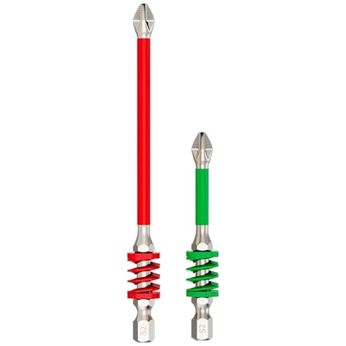 usefulbeauty Bohrer-Set für Schraubendreher - 2 Stück Magnetische Schraubendreher-Bits,Rutschfeste Spitzen mit Feder für Elektriker, Haushalt, Handwerk, Wartung, Holz, und Möbel usefulbeauty Bohrer-Set für Schraubendreher - 2 Stück Magnetische Schraubendreher-Bits,Rutschfeste Spitzen mit Feder für Elektriker, Haushalt, Handwerk, Wartung, Holz, und Möbel von usefulbeauty