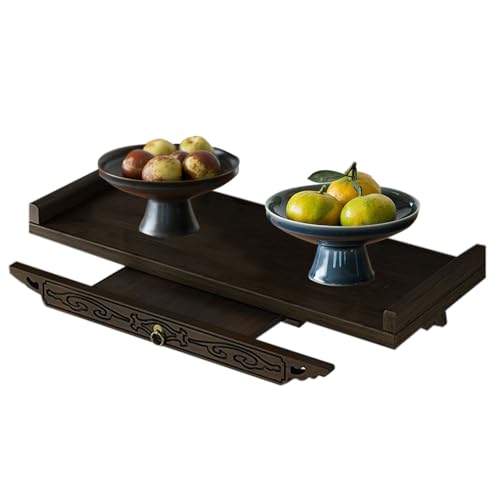 usefulbeauty Dekorative Wandregal - Wandmontierter Meditationsaltar Tisch - Doppelstöckiges Standregal Display Für Wohnzimmer Schlafzimmer Zuhause Büro Deko von usefulbeauty