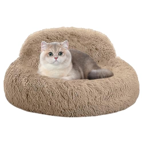 usefulbeauty Donutbett für Hunde, Donut-Bett, weiches Sofa für Welpen, Katzen, mit erhöhten Kanten, für die Entspannung im Innenbereich, Wohnzimmer, Schlafzimmer, tägliche Erholung von usefulbeauty