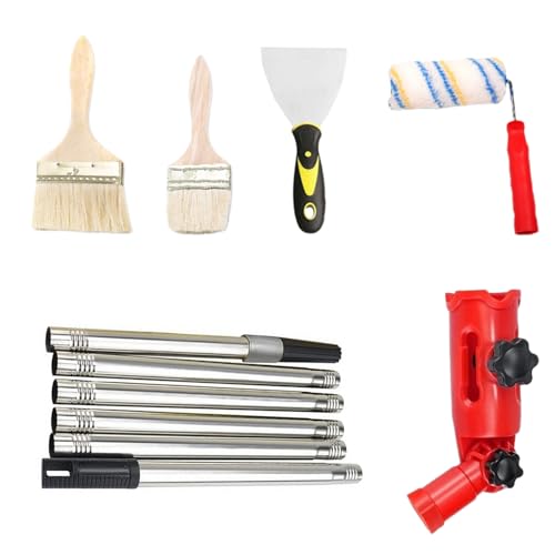 usefulbeauty Farbroller Bürste - Maler Set Mit Verstellbarem Verlängerungsstab Und Pinsel,Renovierungsset Für Hausprojekte Dekorationen Decks Retuschen Schränke Decken Wände von usefulbeauty