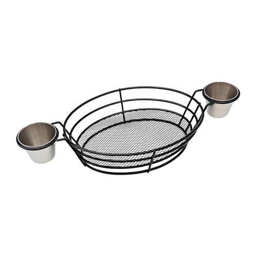usefulbeauty Fries Basket | Haltegestell Für Pommes Frites Servierkorb,Wiederverwendbare Servierhilfe Mit Dip Schalen Für Restaurant Zuhause Camping Party Kartoffelchips Snacks von usefulbeauty
