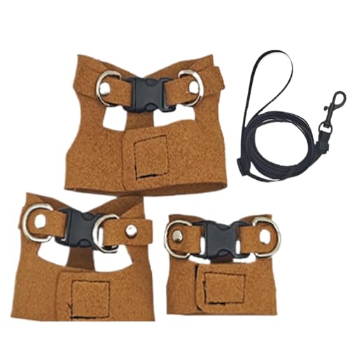 usefulbeauty Geschirr für Reptilien, Geschirr für Kleintiere – verstellbares Geschirr aus weichem PU-Leder mit Zugseil | 3 x Geschirr für Eidechse, Eichhörnchen, Chamäleon, Hamster, Frettchen usefulbeauty Geschirr für Reptilien, Geschirr für Kleintiere – verstellbares Geschirr aus weichem PU-Leder mit Zugseil | 3 x Geschirr für Eidechse, Eichhörnchen, Chamäleon, Hamster, Frettchen von usefulbeauty