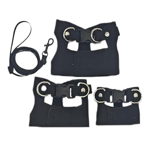 usefulbeauty Geschirr für Reptilien, Geschirr für kleine Tiere – verstellbares Geschirr mit Zugseil – 3 x Geschirr für Eidechse, Eichhörnchen, Chamäleon, Hamster, Frettchen, Kleintiere von usefulbeauty