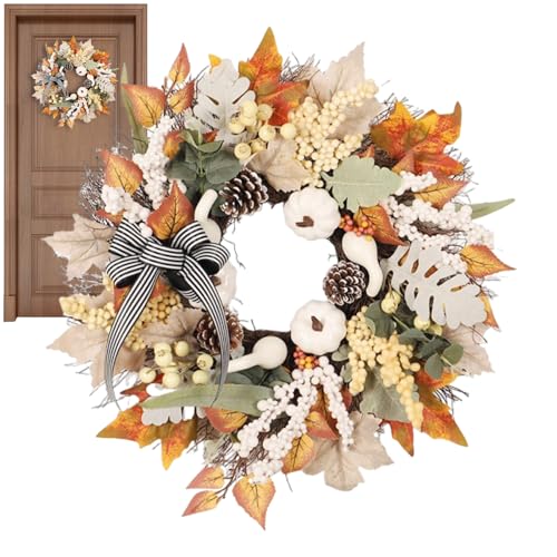usefulbeauty Herbstkranz,Festlicher Türkranz - Dekoration Mit Ahornblättern Beeren Kürbis Für Garten Innenbereich Küche Landhausstil Erntedank Herbstdekoration usefulbeauty Herbstkranz,Festlicher Türkranz - Dekoration Mit Ahornblättern Beeren Kürbis Für Garten Innenbereich Küche Landhausstil Erntedank Herbstdekoration von usefulbeauty