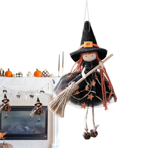 usefulbeauty Küchenhexen Puppe | Abhängbare Hexenpuppe Deko - Gruselige Sammlerfigur Für Fenster Garten Terrasse Küchenwand Halloween Dekoration von usefulbeauty