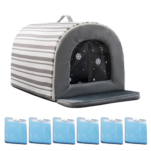 usefulbeauty Kühlhaus für Katzen | mit Kühlbox für den Außenbereich für Katzen | bequeme Betten, isoliert, rutschfest, wasserdicht, für den Innenbereich usefulbeauty Kühlhaus für Katzen | mit Kühlbox für den Außenbereich für Katzen | bequeme Betten, isoliert, rutschfest, wasserdicht, für den Innenbereich von usefulbeauty