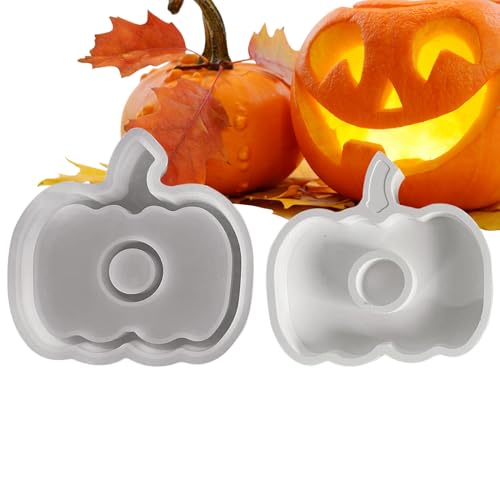 usefulbeauty Kürbis Silikonform - 2-in-1 Halloween Silikonform - Form Tablett Für Das Backen Von Kuchen Für Schokolade Und Seife Für Basteln Und Als Kerzenhalter Für Thanksgiving Dekoration von usefulbeauty