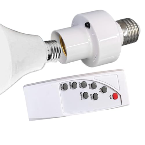 usefulbeauty Lampenfassung mit Fernbedienung | Lampenfassung E27 – Timer, kabellose Lampenfassung für Schrank, Schlafzimmer, Dachboden, Treppe, Haus usefulbeauty Lampenfassung mit Fernbedienung | Lampenfassung E27 – Timer, kabellose Lampenfassung für Schrank, Schlafzimmer, Dachboden, Treppe, Haus von usefulbeauty