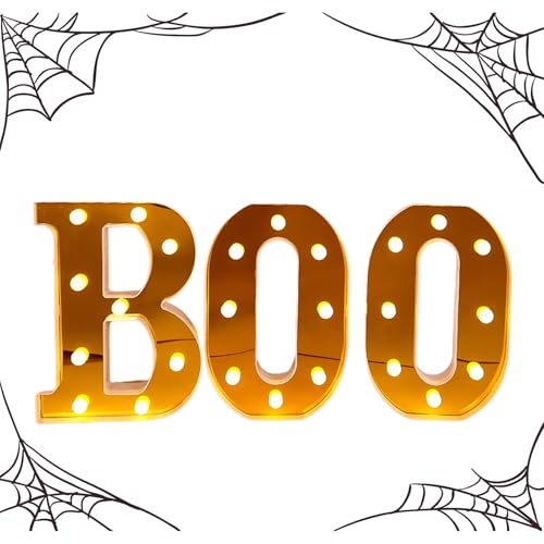 usefulbeauty Leuchtbuchstaben | 3-teiliges Boo Zeichen Halloween Buchstabenlicht | Wasserdichte Beleuchtung Deko Für Zimmer Wohnzimmer Küche Halloween Party von usefulbeauty