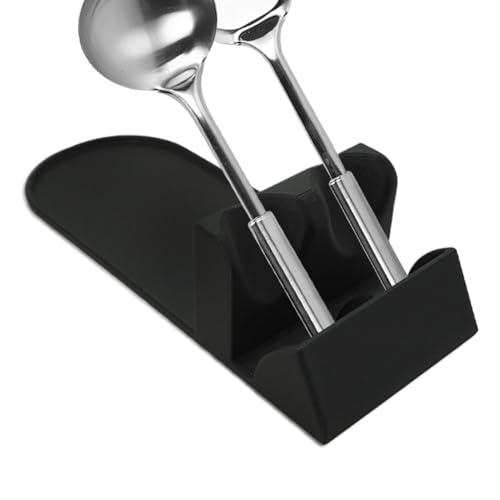 usefulbeauty Löffelhalter | Küchenutensilienhalter zum Aufstellen auf der Arbeitsplatte mit Doppelgehäuse | Dekorativer Bauernhof mit Tropfschale für Pfannenwender Zange von usefulbeauty