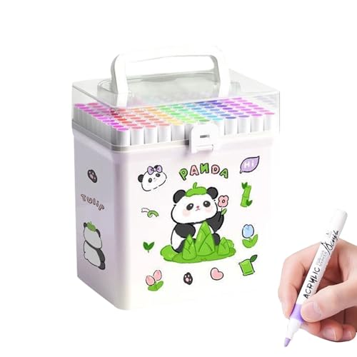 usefulbeauty Malmarker Zum Ausmalen | 120 Farben Zeichenmarker Set Mit Comic Tiermotiv | Universell Einsetzbar Für Schüler Und Kinder von usefulbeauty