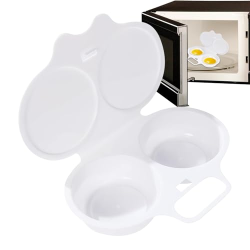 usefulbeauty Mikrowellen-Eierkocher, Mikrowellen-Eierdampfer, Pochierter Eierdampfer mit 2 Eiern, Eierbereiter für das Frühstück zu Hause von usefulbeauty