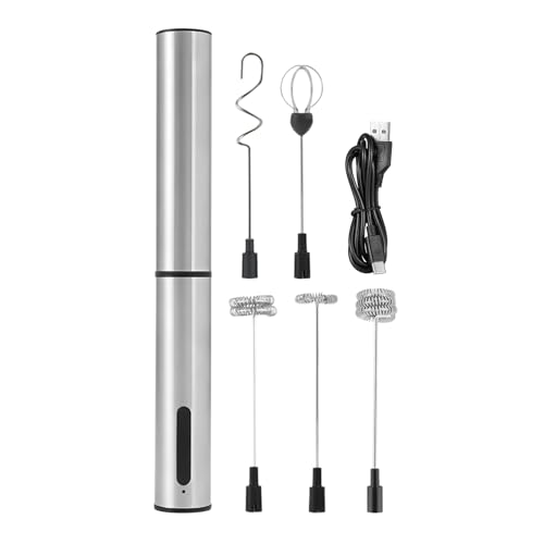 usefulbeauty Milchschäumer Handheld | Kaffeemixer | Edelstahl Leiser Wiederaufladbarer Milchaufschäumer Mit 3 Geschwindigkeitsstufen Für Tee Haushalt Bar Küche Café von usefulbeauty