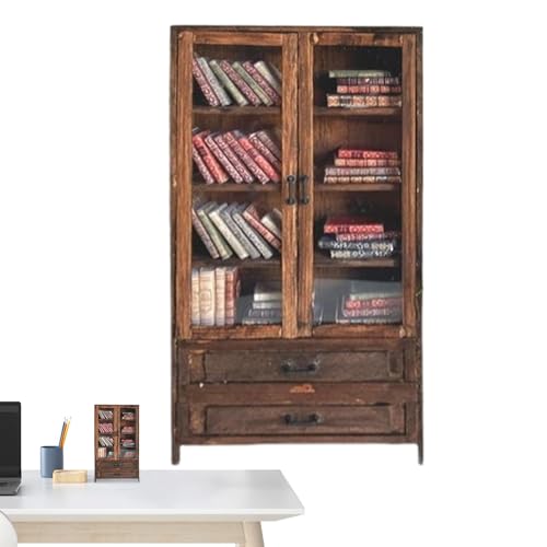 usefulbeauty Miniatur-Regalspielzeug, Fidget- | Fidget-Bibliotheksspielzeug aus Holz, Schüttelregal für Arbeit, Studium, Reisen, Urlaub von usefulbeauty