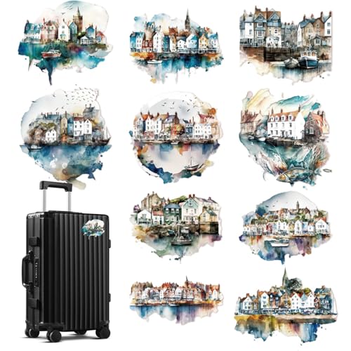 usefulbeauty Naturlandschaftsaufkleber, Scrapbooking-Aufkleber | 20 Stück Japanisches Papier Natur Landschaft DIY Aufkleber, Ästhetische Selbstklebende Aufkleber für Dekoration von usefulbeauty