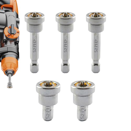 usefulbeauty Starker Magnet Schraubendreher Bohrersatz - Elektro-Schraubendrehereinsatz-Set 5 Stück - Gipskarton-Positionsbohrer für Bauwesen Kraftfahrzeuge Metall Holz Möbel von usefulbeauty