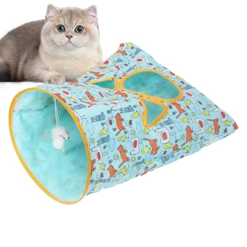 usefulbeauty Tunnel und Röhren für Katzen, interaktiver Tunnel aus Knitterpapier | Kreatives interaktives Spiel für Kätzchen zu Hause, hält unterhaltsam drinnen und fördert Bewegung und Entdeckung von usefulbeauty