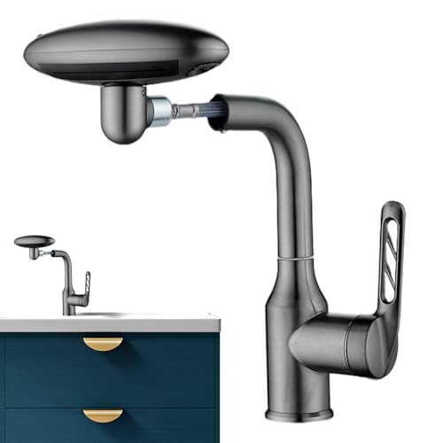 usefulbeauty Waschbeckenarmatur, Wasserhahn für Badezimmer, mit einem Griff, Design mit 4 Modi und 360 ° drehbarem Auslauf zum Händewaschen, Zähneputzen und Reinigen der Zähne von usefulbeauty