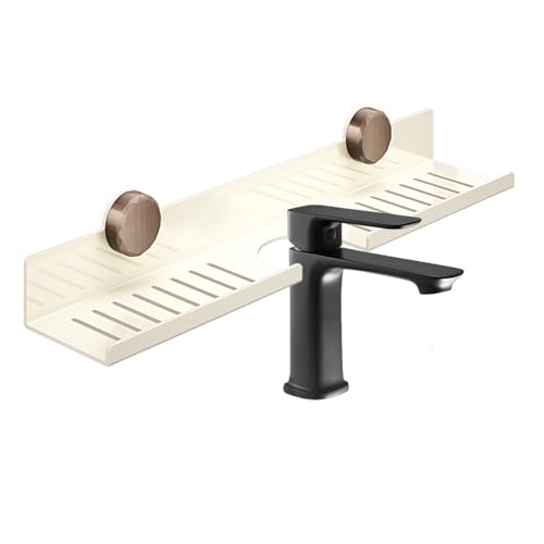 usefulbeauty Waschtisch Über Wasserhahn | WandFür Bad,Abnehmbar Mit Saugnäpfen Carbonstahl Organizer Für Haushalt & Kosmetik von usefulbeauty