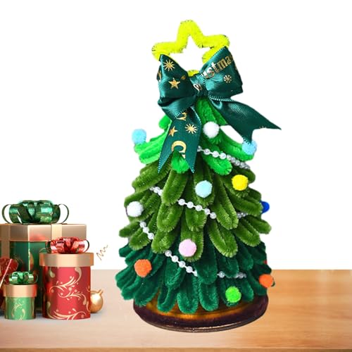 usefulbeauty Weihnachtsbaum-Bastelset, Weihnachtsbaum-Bastelset für | Weihnachtsbaum-Kunst-Set aus Papier mit Licht, lustige Weihnachtsornamente, kleines kreatives Kunstspielzeug von usefulbeauty