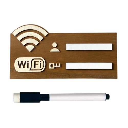 usefulbeauty WiFi Schild für Gäste, WLAN-Passwortschild, WLAN-Träger mit Marker, Wlan-Board aus Holz für Gäste, Drahtlos-Netzwerkkarte, wiederverwendbar, Wanddekoration von usefulbeauty