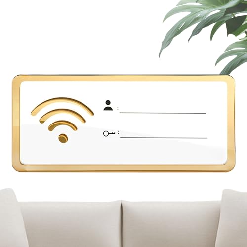 usefulbeauty WiFi-Schild für Haus – Acryl für Passwort, WLAN, Gäste, Wanddekoration, transparent, einfache Installation für Büro, Wohnheim, Wohnung von usefulbeauty