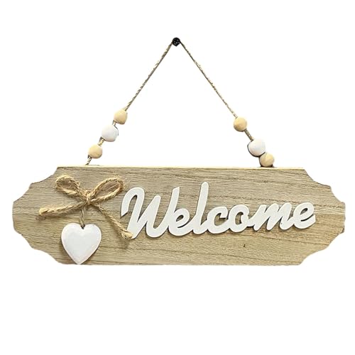 usefulbeauty Willkommensschild Haustür Schild Bauernhaus Willkommen Schild | Rustikales Willkommensschild aus Holz - Wandschild Design Buchstaben für Zuhause, Dekoration von usefulbeauty