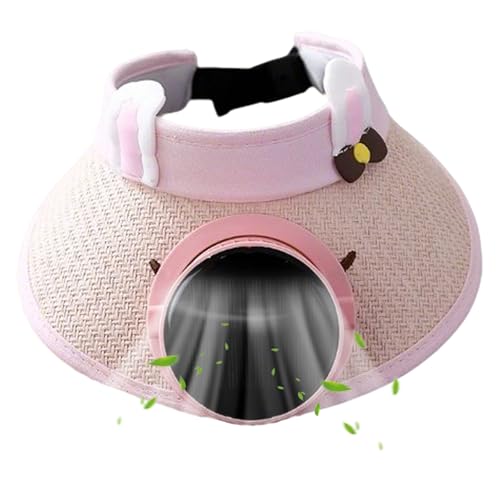 usefulbeauty mit Ventilator,Leichter Solargesteuerter Mit Ventilator - Dreistufen-Einstellung Für Sport Konzert Fitnessstudio Outdoor Wandern Urlaub Garten Training Reisen Festival von usefulbeauty