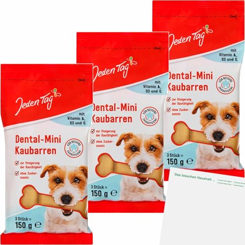 usy Bundle für Jeden Tag Hund Dental-Mini Kaubarren 3er Pack (3x150g Packung) + usy Block von usy
