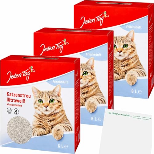 usy Bundle für Jeden Tag Ultra Klumpstreu Ultraweiß 3er Pack (3x6l Packung) + usy Block von usy