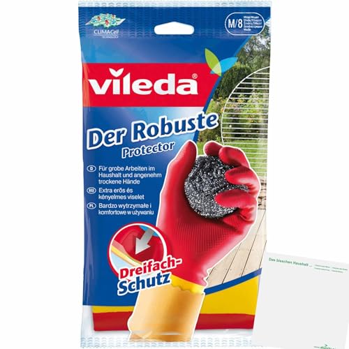 usy Bundle für Vileda Haushaltshandschuhe Der Robuste Protection (Größe M) Block von usy