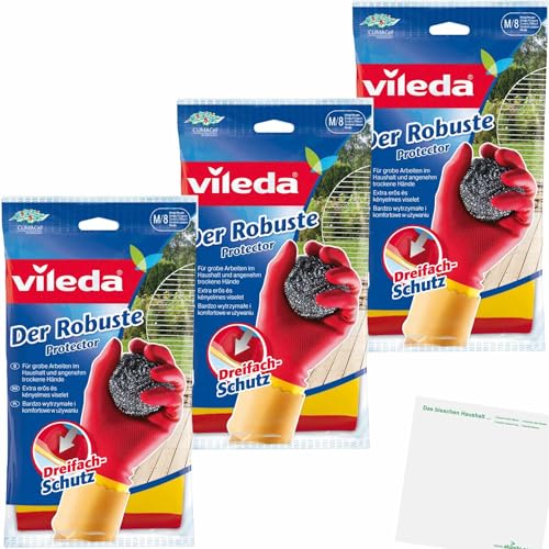 usy Bundle für Vileda Haushaltshandschuhe Der Robuste Protection 3er Pack (3xGröße M) Block von usy