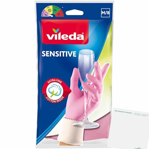usy Bundle für Vileda Haushaltshandschuhe Extra Fine Sensitive (1 Paar, Größe M) Block von usy