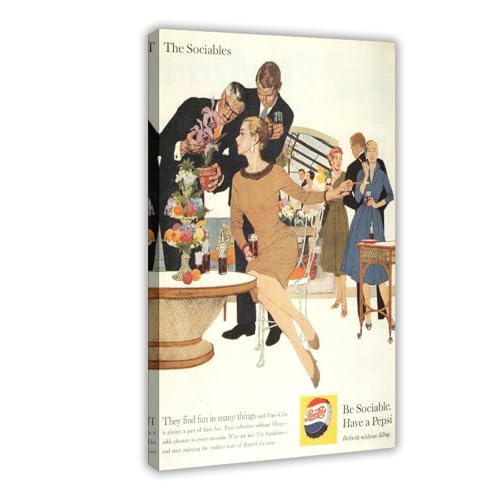 utahcr Pepsi-Cola The Sociables Poster auf Leinwand, Wandkunst, Dekordruck, Bild Gemälde für Wohnzimmer, Schlafzimmer, Dekoration, 20 x 30 cm utahcr Pepsi-Cola The Sociables Poster auf Leinwand, Wandkunst, Dekordruck, Bild Gemälde für Wohnzimmer, Schlafzimmer, Dekoration, 20 x 30 cm von utahcr